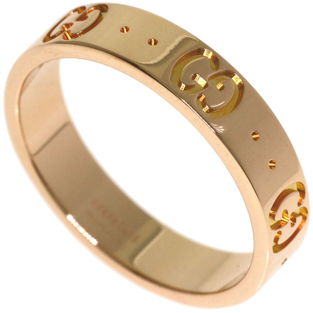 GUCCI Icon #11 Ring K18 Pink Gold Ladies [Used]