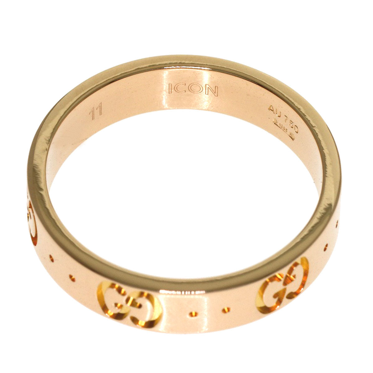 GUCCI Icon #11 Ring K18 Pink Gold Ladies [Used]