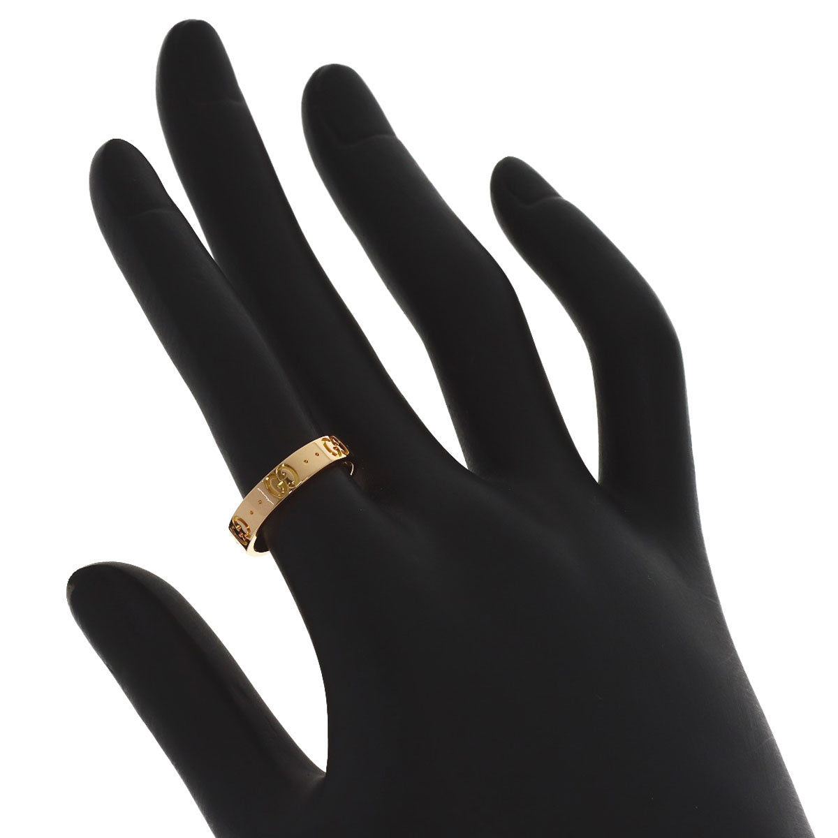 GUCCI Icon #11 Ring K18 Pink Gold Ladies [Used]