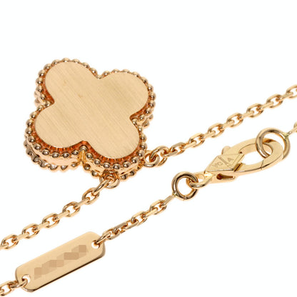 Van Cleef & Arpels Vintage Alhambra Rhodonite Diamond 2021 Holiday Limited Edition Necklace K18 Pink Gold Ladies [Used]