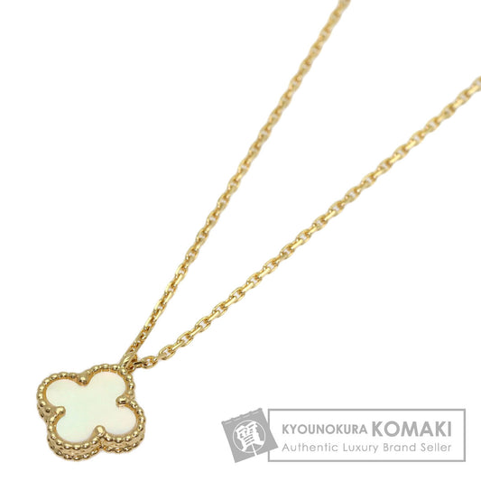Van Cleef & Arpels Sweet Alhambra white shell Necklace K18 Yellow Gold Ladies [Used]