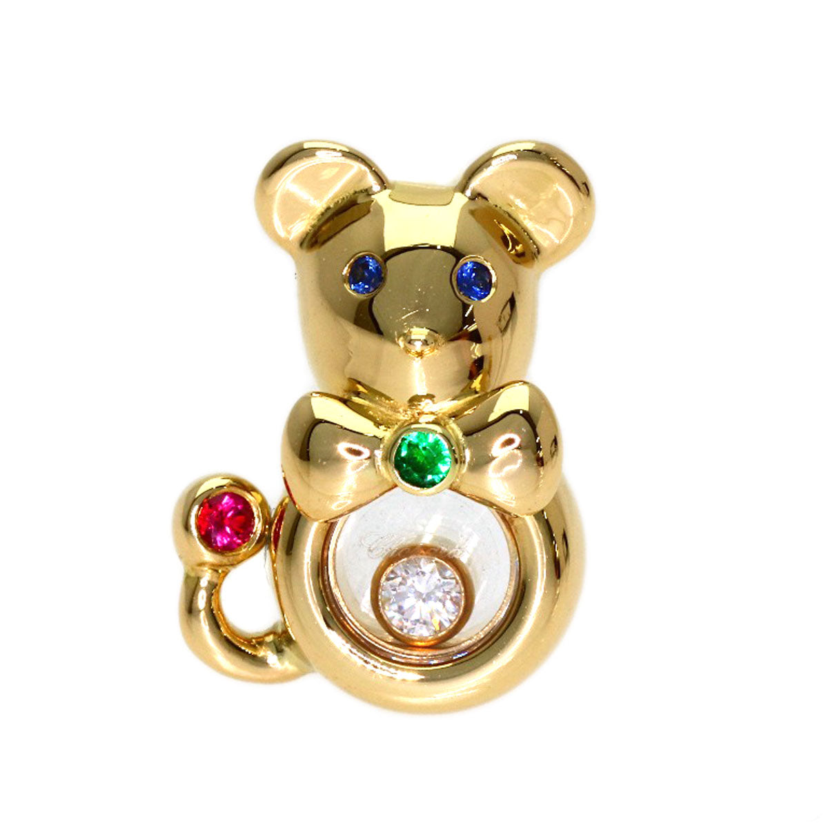 Chopard Brooch Animal Diamond Pin Brooch K18 Yellow Gold Ladies [Used]