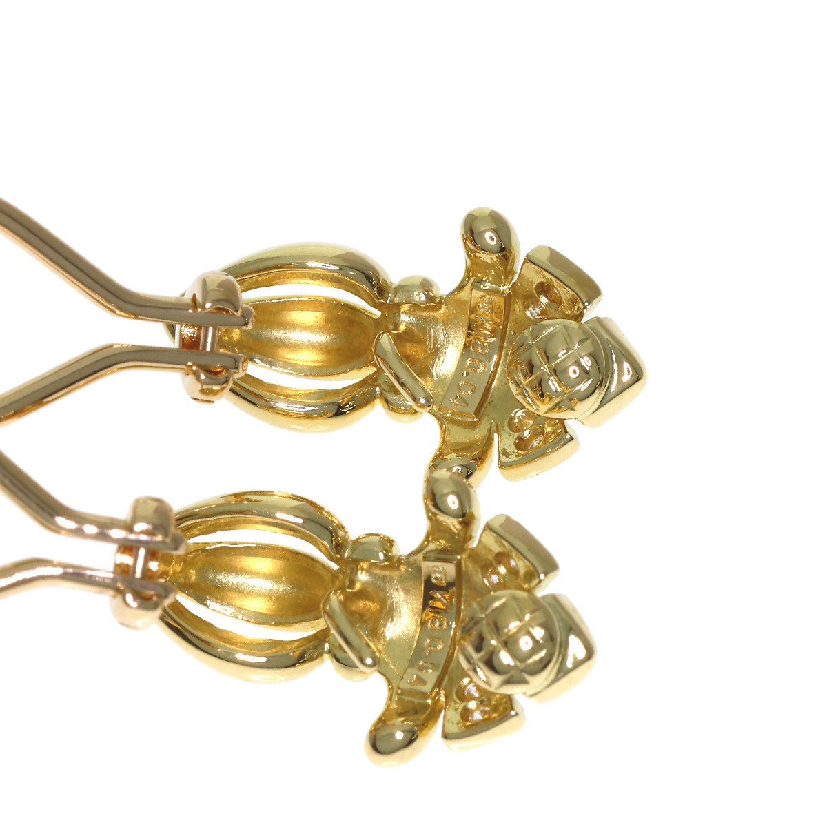MIKIMOTO Pearl Diamond Replacement Top 3 Set Earring K18 Yellow Gold Ladies [Used]