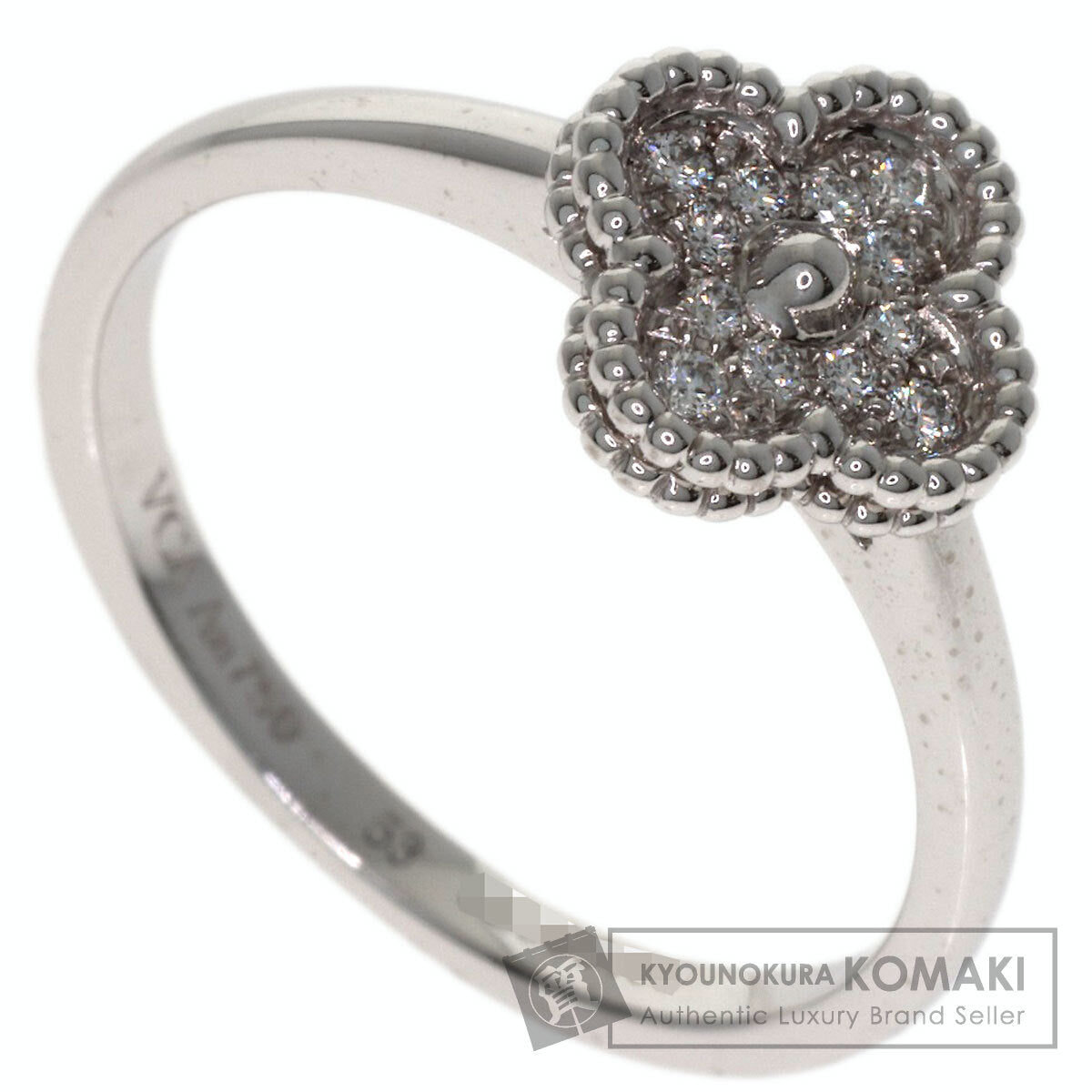 Van Cleef & Arpels Sweet Alhambra Diamond #53 Ring K18 White Gold Ladies [Used]