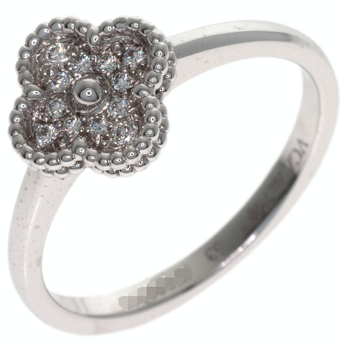 Van Cleef & Arpels Sweet Alhambra Diamond #53 Ring K18 White Gold Ladies [Used]