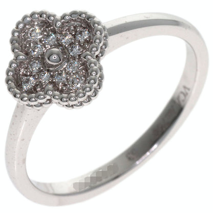 Van Cleef & Arpels Sweet Alhambra Diamond #53 Ring K18 White Gold Ladies [Used]