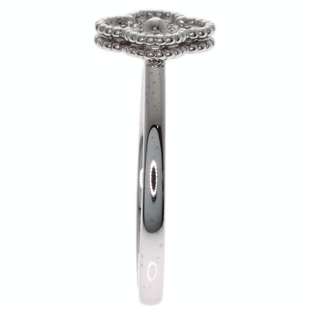 Van Cleef & Arpels Sweet Alhambra Diamond #53 Ring K18 White Gold Ladies [Used]