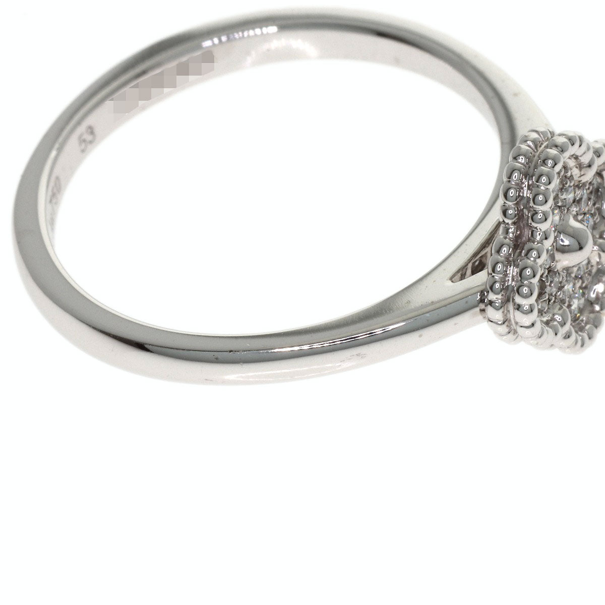 Van Cleef & Arpels Sweet Alhambra Diamond #53 Ring K18 White Gold Ladies [Used]