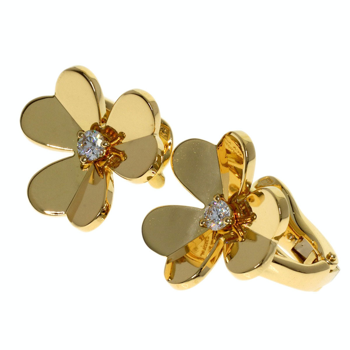 Van Cleef & Arpels Frivole Small Diamond earring K18 Yellow Gold Ladies [Used]