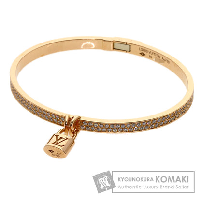 LOUIS VUITTON Bracelet Lockit Half Pave Diamond #16 Bracelet K18 Pink Gold Ladies [Used]