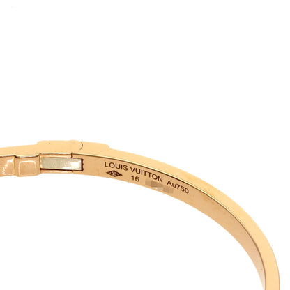 LOUIS VUITTON Bracelet Lockit Half Pave Diamond #16 Bracelet K18 Pink Gold Ladies [Used]