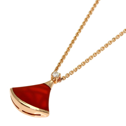 BVLGARI Diva Dream Carnelian Diamond Necklace K18 Pink Gold Ladies [Used]