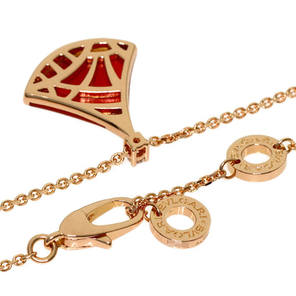 BVLGARI Diva Dream Carnelian Diamond Necklace K18 Pink Gold Ladies [Used]