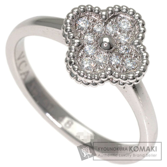 Van Cleef & Arpels Sweet Alhambra Diamond #48 Ring K18 White Gold Ladies [Used]