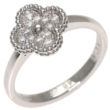 Van Cleef & Arpels Sweet Alhambra Diamond #48 Ring K18 White Gold Ladies [Used]