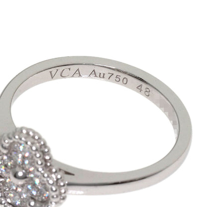 Van Cleef & Arpels Sweet Alhambra Diamond #48 Ring K18 White Gold Ladies [Used]