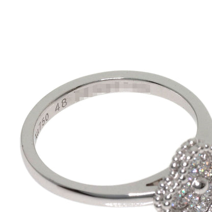 Van Cleef & Arpels Sweet Alhambra Diamond #48 Ring K18 White Gold Ladies [Used]