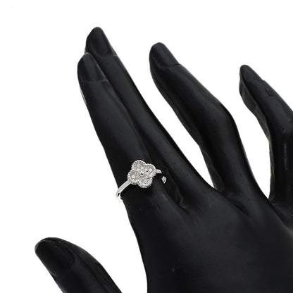Van Cleef & Arpels Sweet Alhambra Diamond #48 Ring K18 White Gold Ladies [Used]