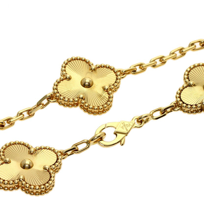 Van Cleef & Arpels Vintage Alhambra Guilloché 5 Motifs Bracelet K18 Yellow Gold Ladies [Used]