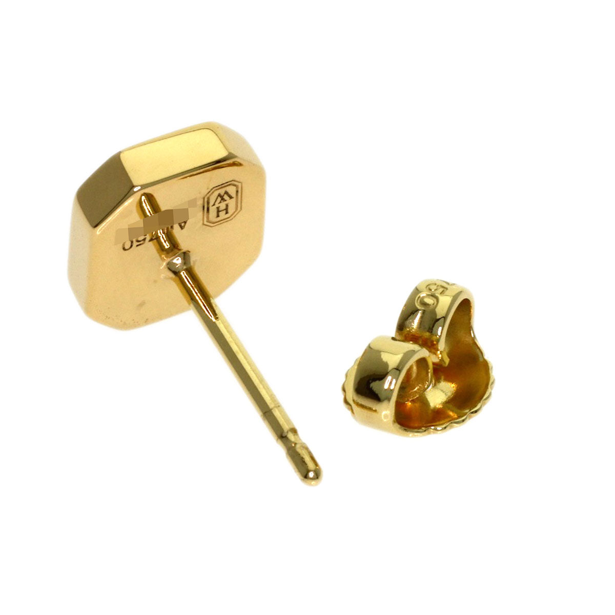 HARRY WINSTON Logo Diamond (single earring only) earring K18 Yellow Gold Ladies [Used]