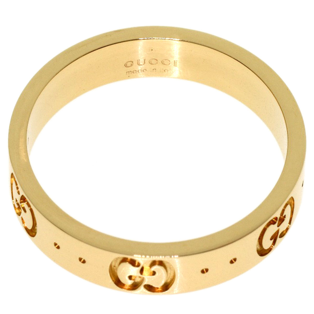 GUCCI Icon # 11 Ring K18 Yellow Gold Ladies [Used]