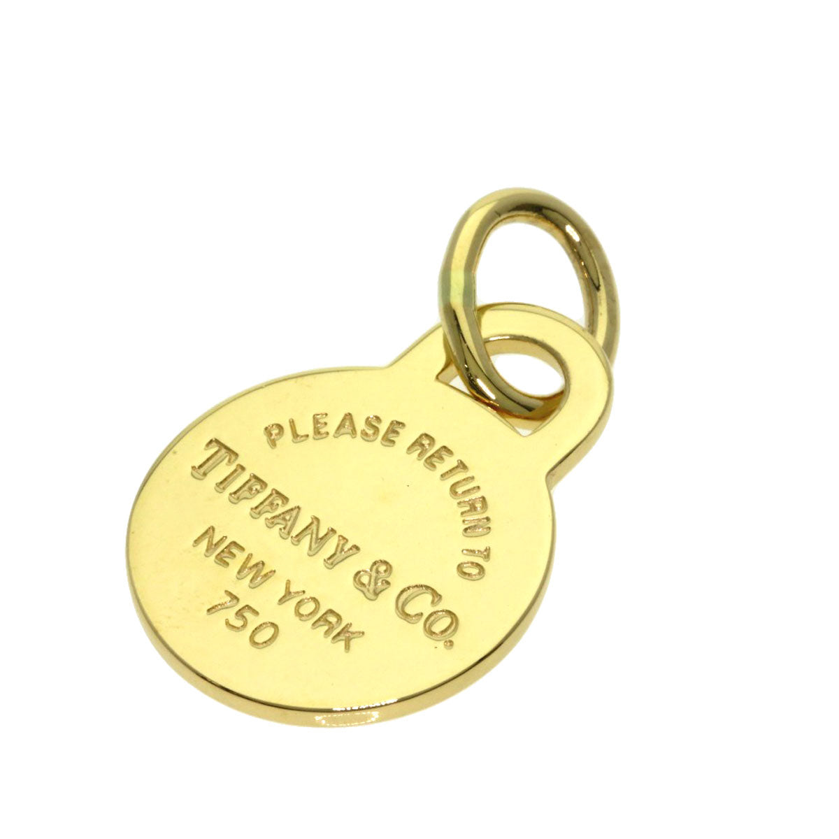 TIFFANY&Co. Return to round Pendant top K18 Yellow Gold Ladies [Used]