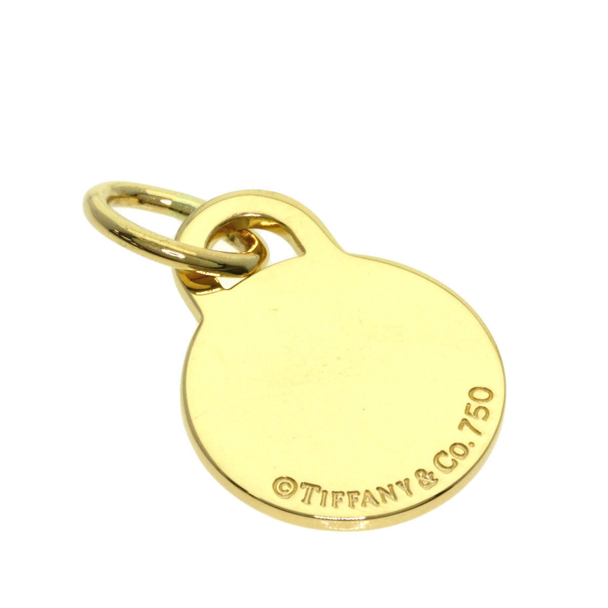 TIFFANY&Co. Return to round Pendant top K18 Yellow Gold Ladies [Used]