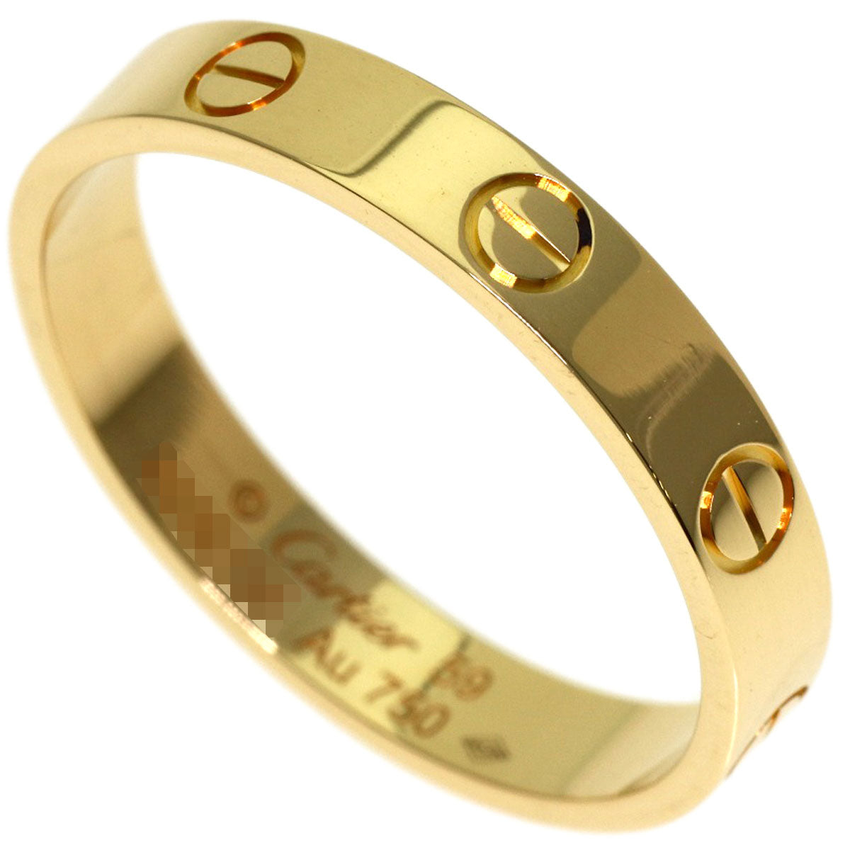 CARTIER mini love ring #59 Ring K18 Yellow Gold Ladies [Used]