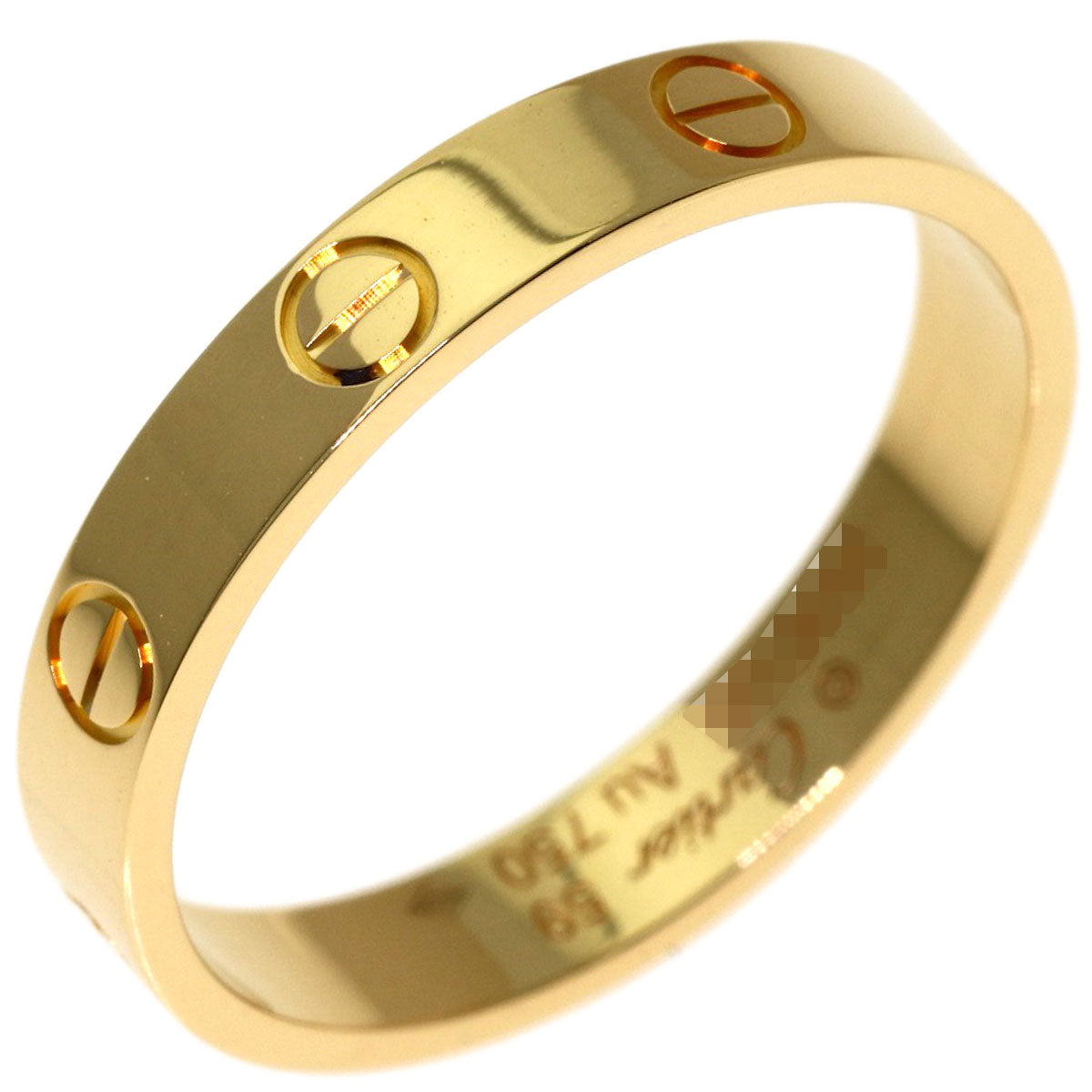 CARTIER mini love ring #59 Ring K18 Yellow Gold Ladies [Used]