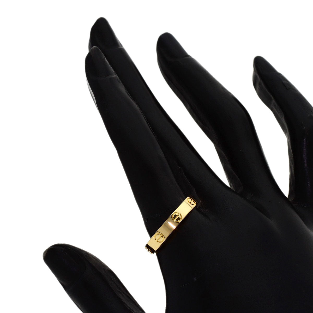 CARTIER mini love ring #59 Ring K18 Yellow Gold Ladies [Used]
