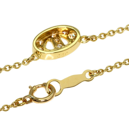 Dior CD logo Diamond Necklace K18 Yellow Gold Ladies [Used]