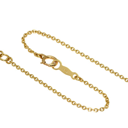 Dior CD logo Diamond Necklace K18 Yellow Gold Ladies [Used]
