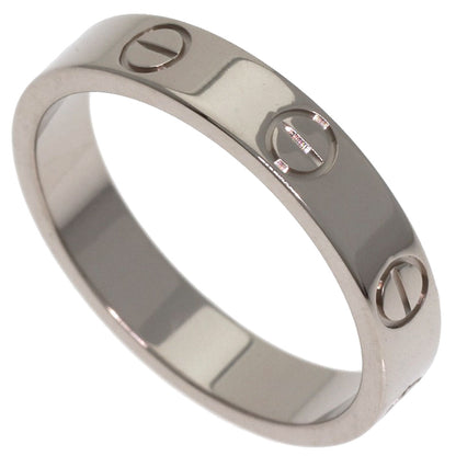 CARTIER Mini love ring #51 Ring K18 White Gold Ladies [Used]