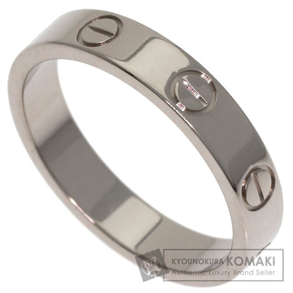 CARTIER Mini love ring #51 Ring K18 White Gold Ladies [Used]