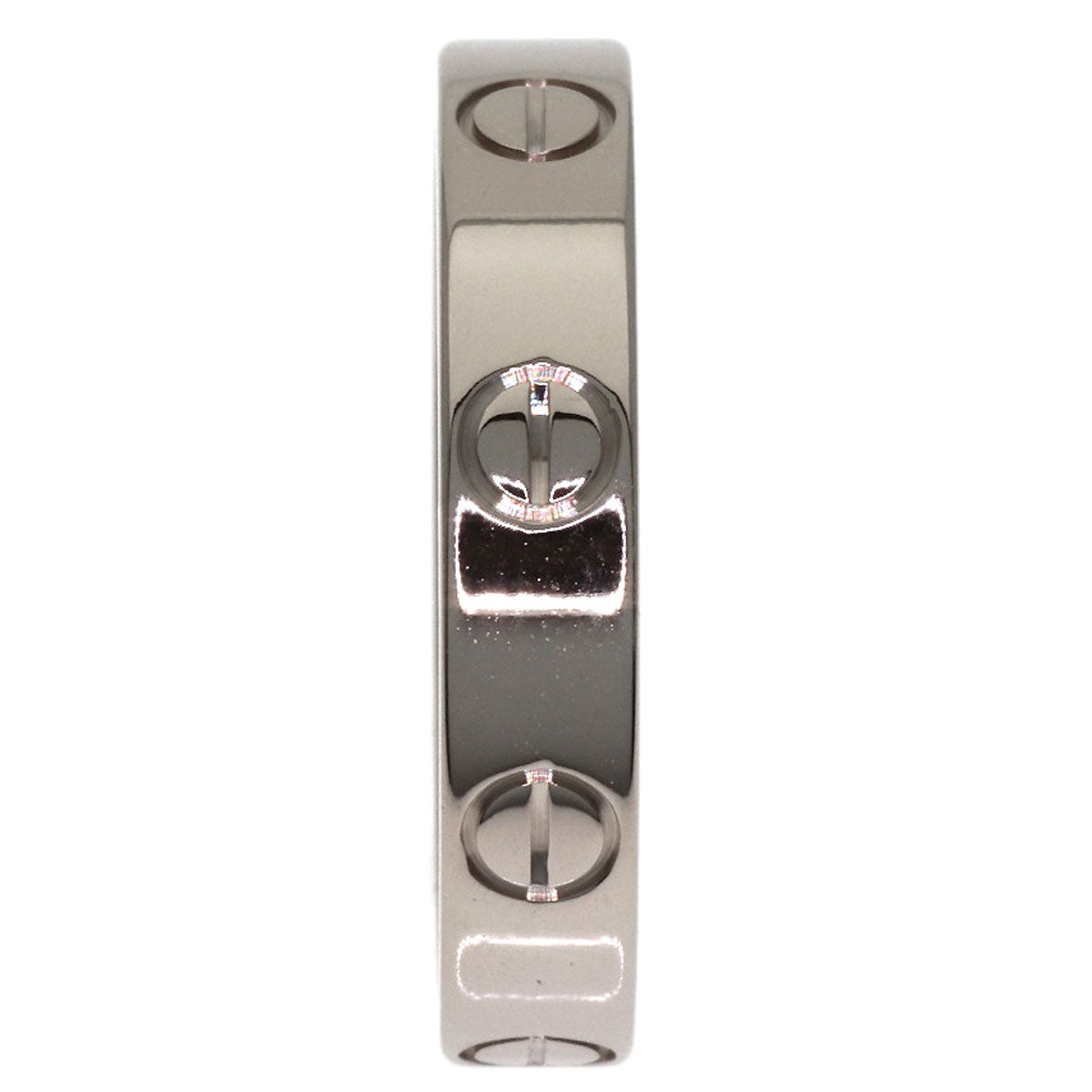 CARTIER Mini love ring #51 Ring K18 White Gold Ladies [Used]