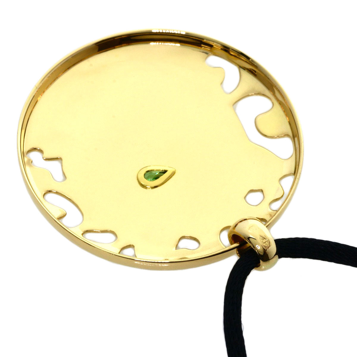CARTIER Perage Tsavorite Onyx Necklace K18 Yellow Gold Ladies [Used]