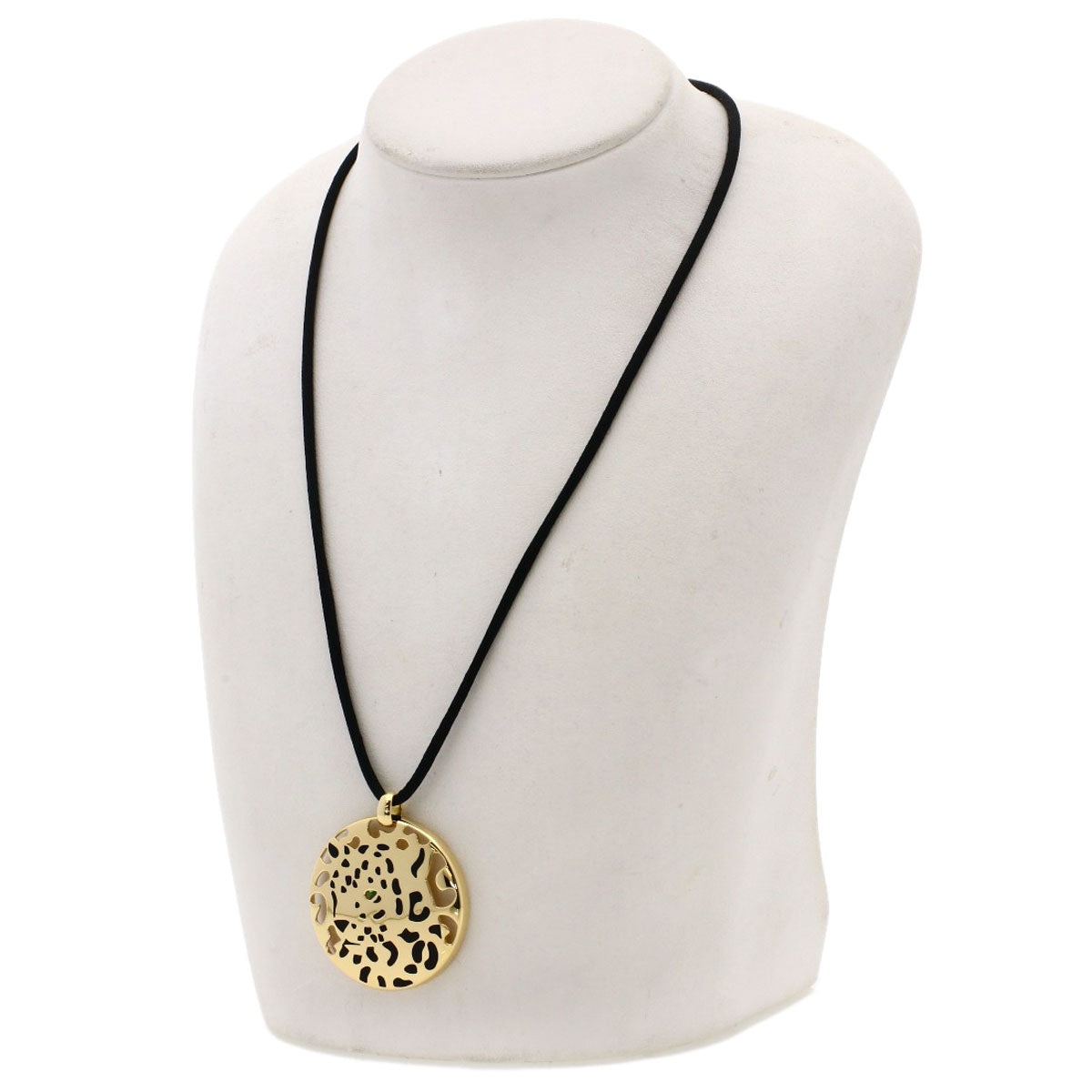CARTIER Perage Tsavorite Onyx Necklace K18 Yellow Gold Ladies [Used]