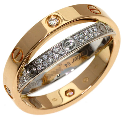 CARTIER Belove Full Pave Diamond #54 Ring K18 Pink Gold K18 White GoldLadies [Used]