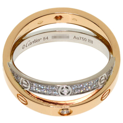 CARTIER Belove Full Pave Diamond #54 Ring K18 Pink Gold K18 White GoldLadies [Used]