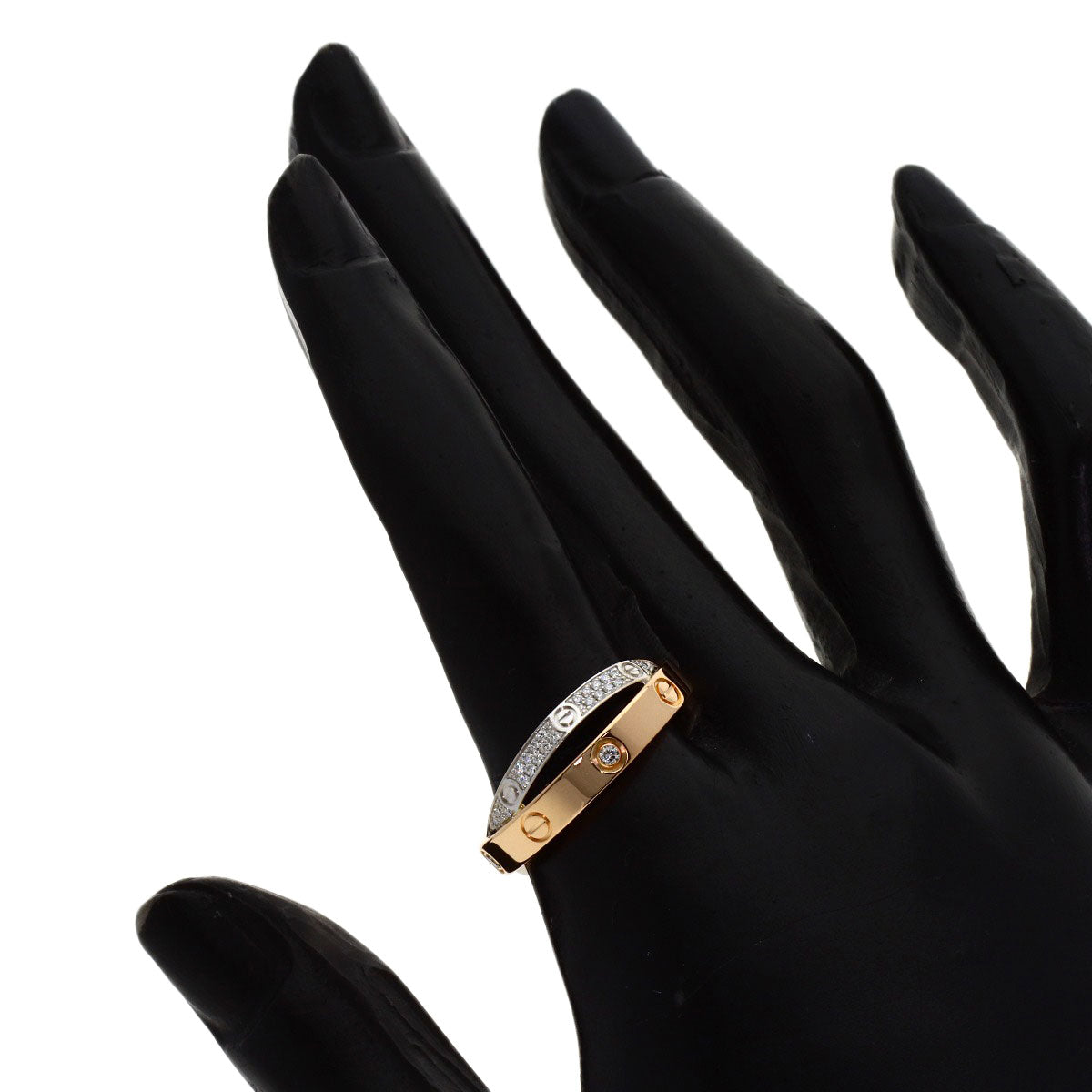 CARTIER Belove Full Pave Diamond #54 Ring K18 Pink Gold K18 White GoldLadies [Used]