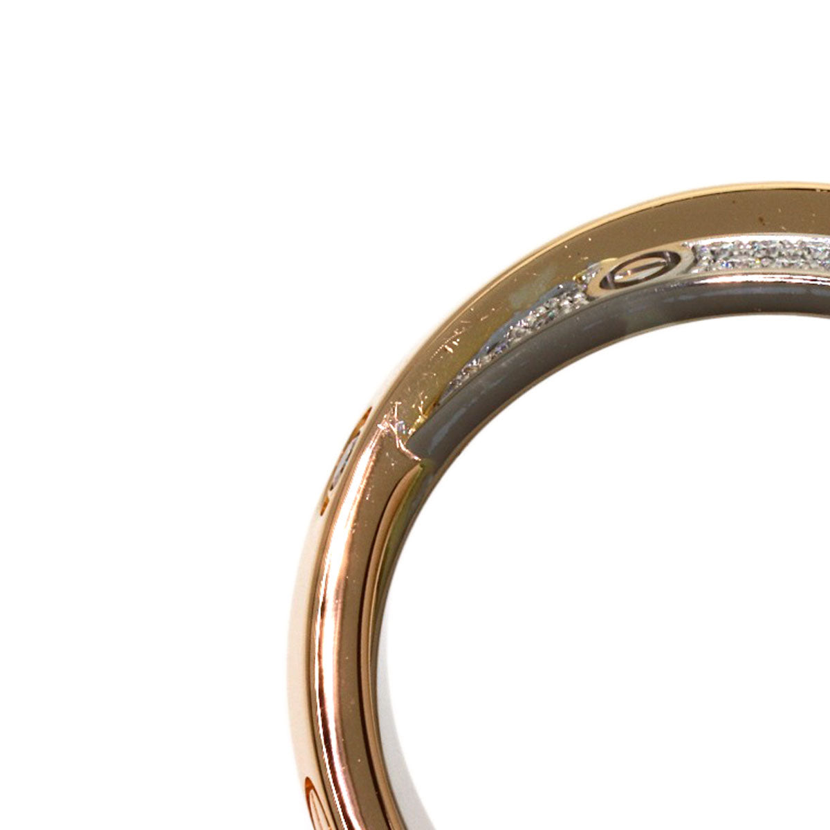 CARTIER Belove Full Pave Diamond #54 Ring K18 Pink Gold K18 White GoldLadies [Used]