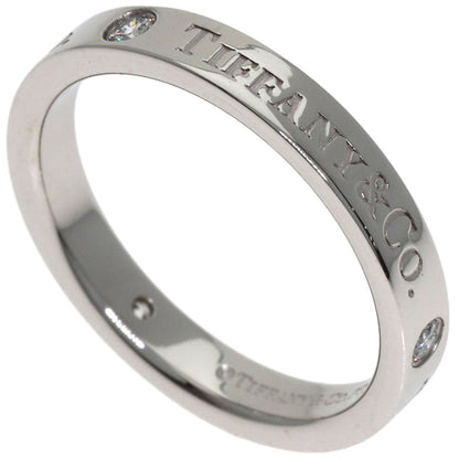 TIFFANY&Co. Flat band 3P Diamond Ring Platinum PT950 Ladies [Used]