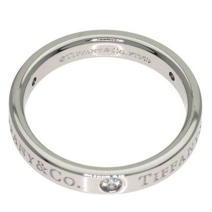 TIFFANY&Co. Flat band 3P Diamond Ring Platinum PT950 Ladies [Used]