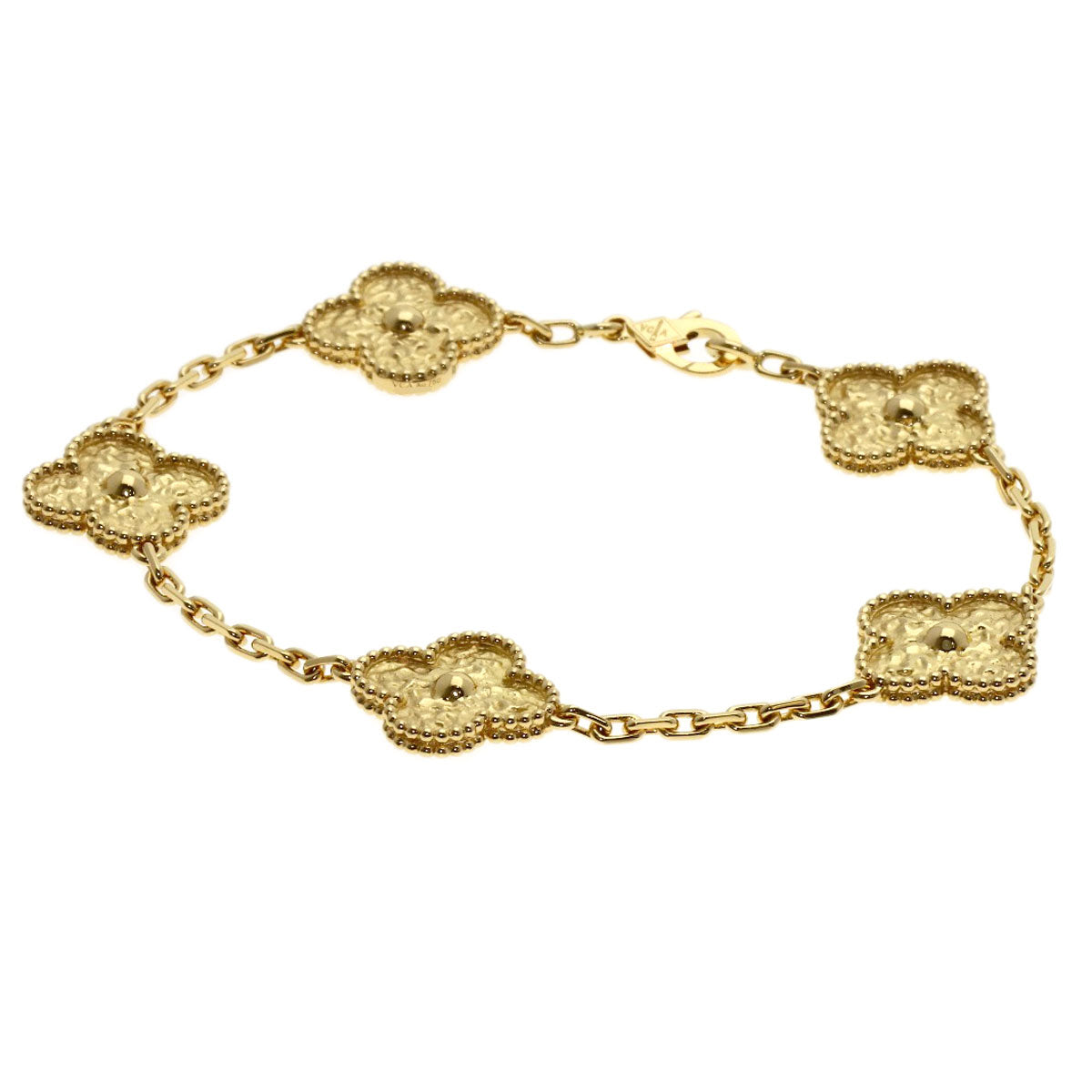 Van Cleef & Arpels Vintage Alhambra 5 motif Bracelet K18 Yellow Gold Ladies [Used]