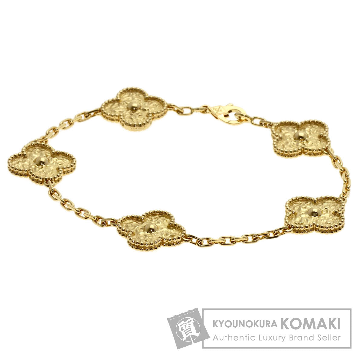 Van Cleef & Arpels Vintage Alhambra 5 motif Bracelet K18 Yellow Gold Ladies [Used]