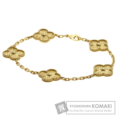 Van Cleef & Arpels Vintage Alhambra 5 motif Bracelet K18 Yellow Gold Ladies [Used]