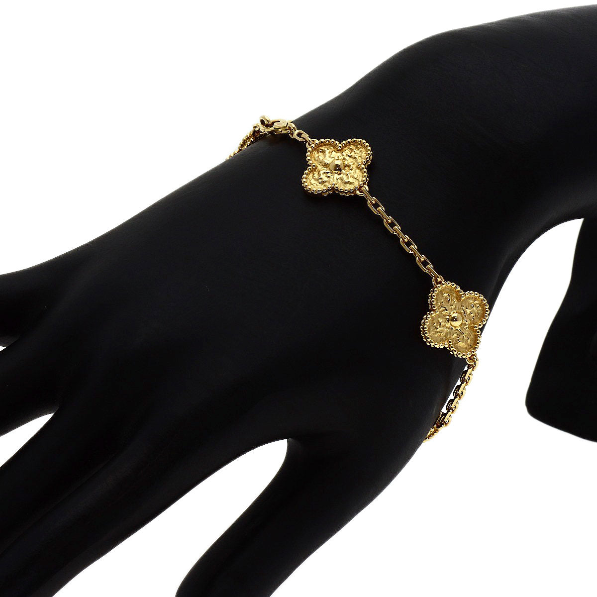 Van Cleef & Arpels Vintage Alhambra 5 motif Bracelet K18 Yellow Gold Ladies [Used]