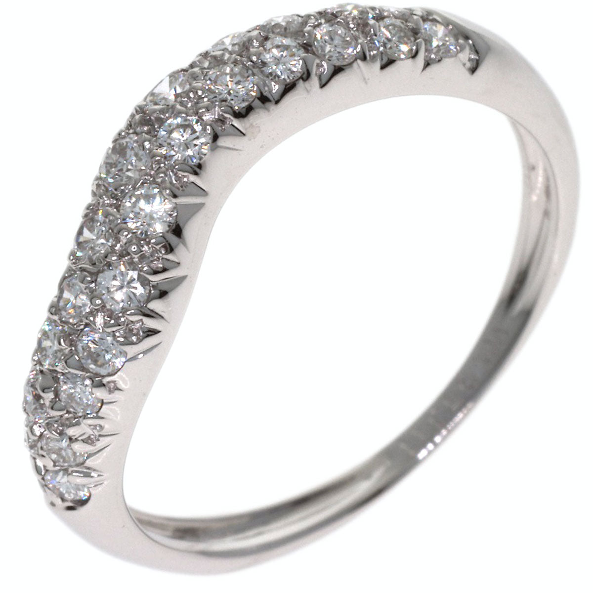Van Cleef & Arpels Pave Diamond Ring K18 White Gold Ladies [Used]