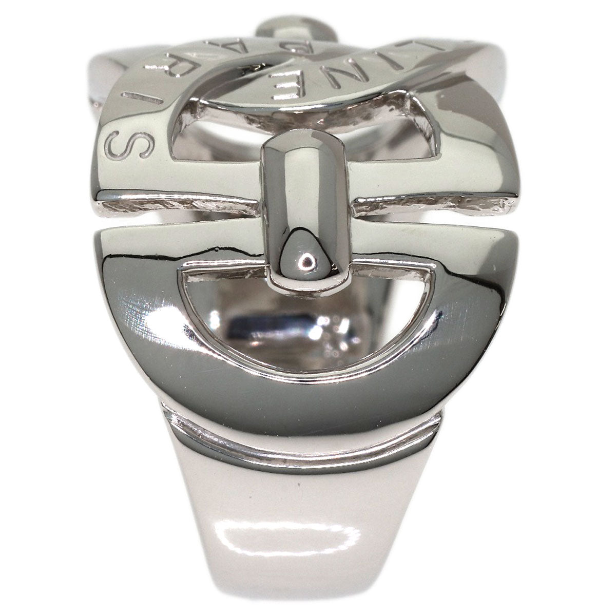 CELINE logo Ring Platinum PT900 Ladies [Used]