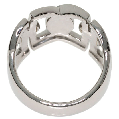 CELINE logo Ring Platinum PT900 Ladies [Used]